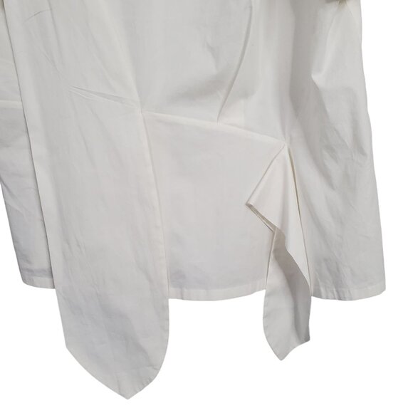 Sundance Size L Top Cotton Stretch Pullover Tie Front Pullover Blouse Summer - Picture 6 of 7